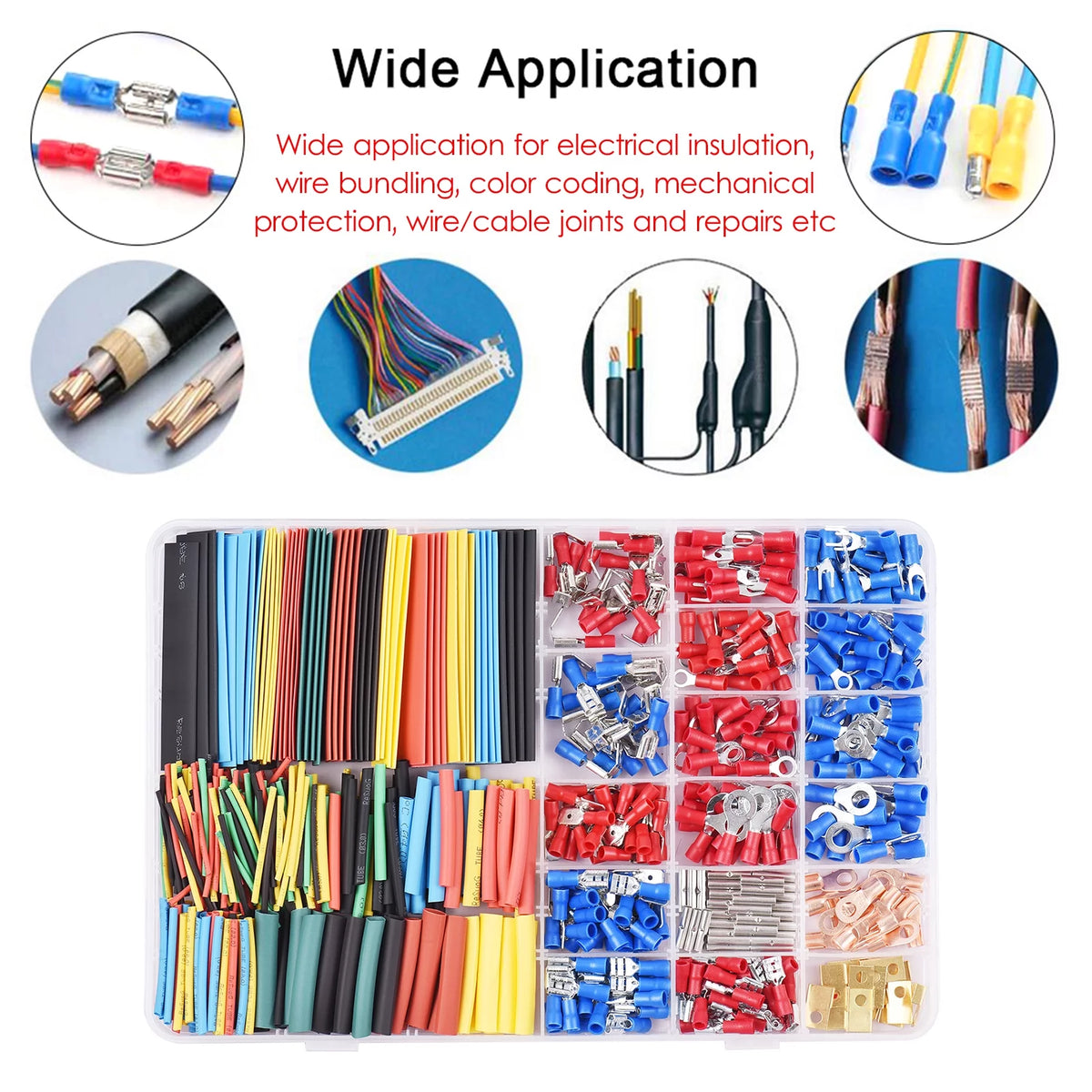 678PCS Terminals & Heat-shrink Tube Kit X824
