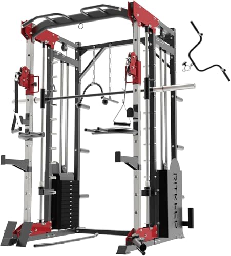 All-in-One Home Gym Equipment with 2200lb Load Capacity and 320lb Weight Stack Y72731