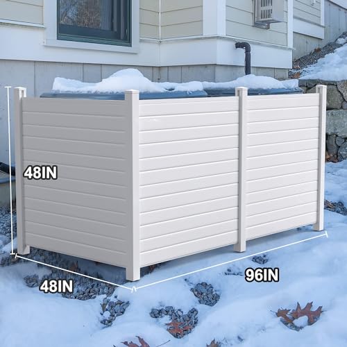 48"W X 48"H Outdoor Freestanding Vinyl Privacy Screen A612