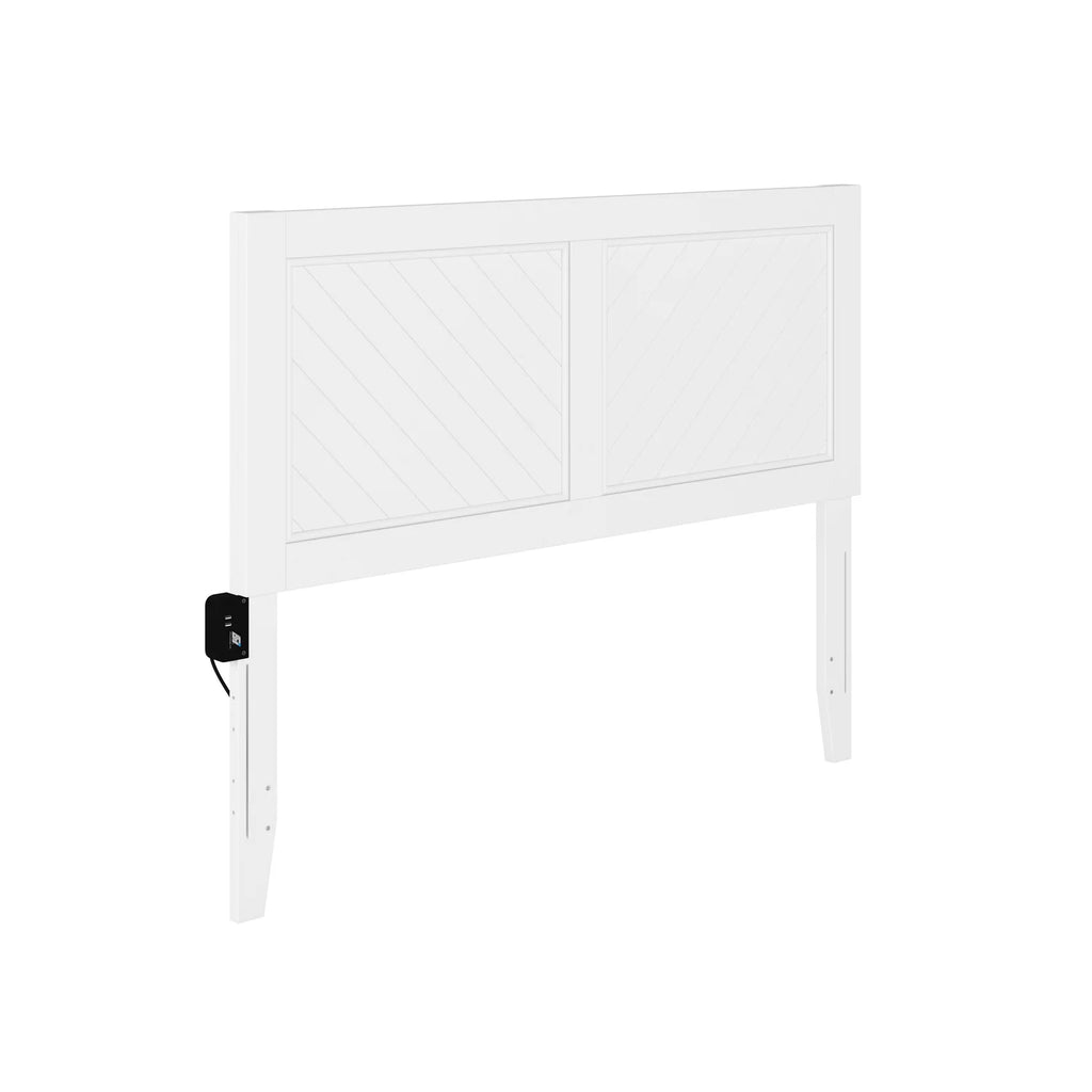 Solid Wood Full Size Headboard in White J967252