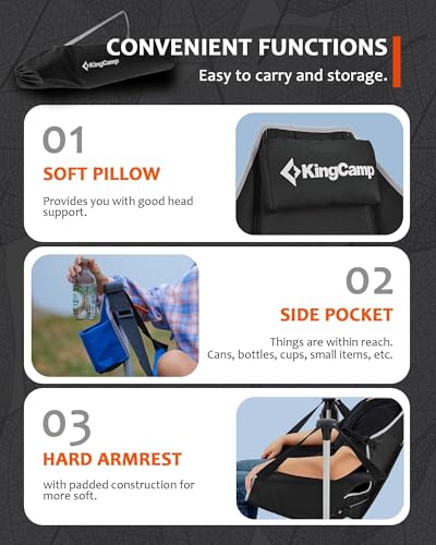 Oversized Folding Hammock Camping Chair with Cup Holder M4461