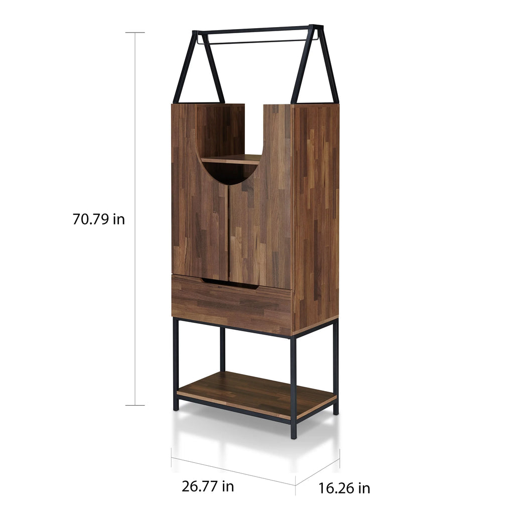 Contemporary Metal Wine Cabinet Y17543