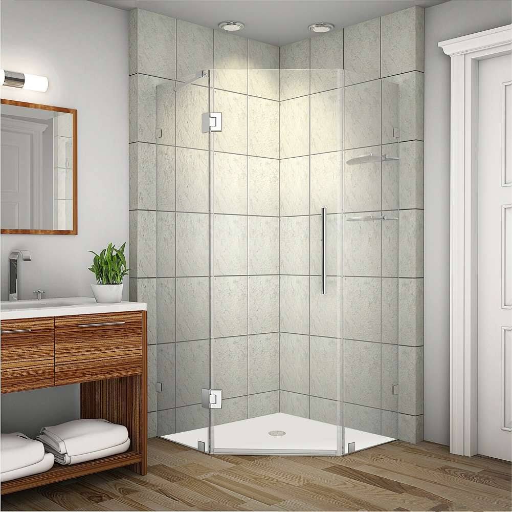 Stainless Steel Frameless Neo-Angle Shower Enclosure G501313