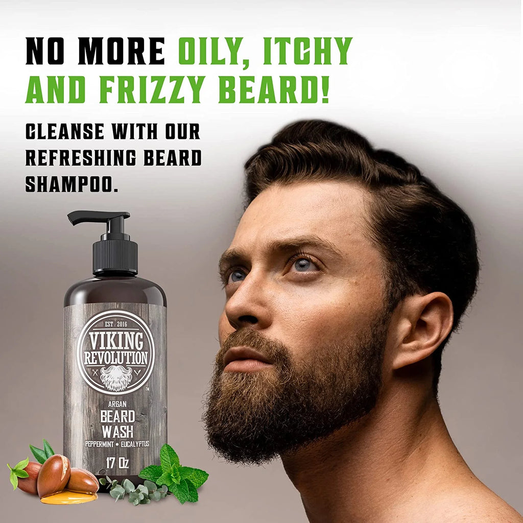 Beard Wash & Beard Conditioner Peppermint & Eucalyptus 34 Oz O214024