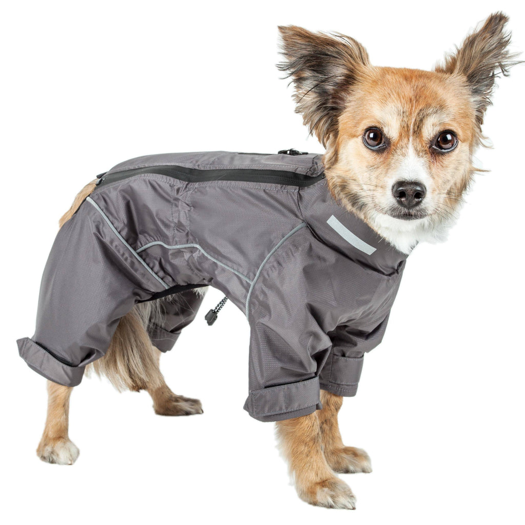Waterproof Reflective Full Body Dog Coat Jacket Orange Medium N150618