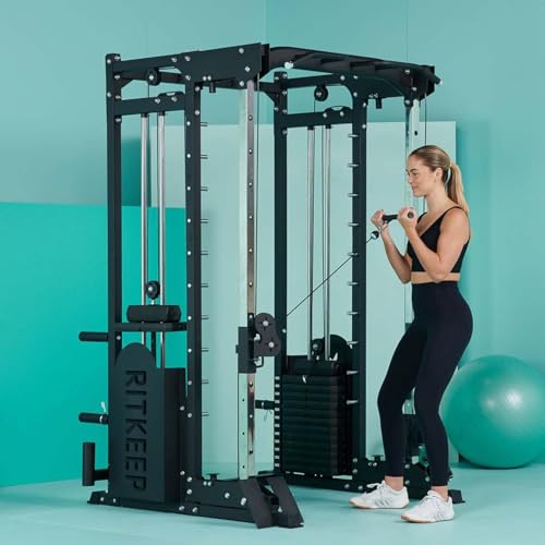All-in-One Home Gym Equipment with 2200lb Load Capacity and 320lb Weight Stack Y72731