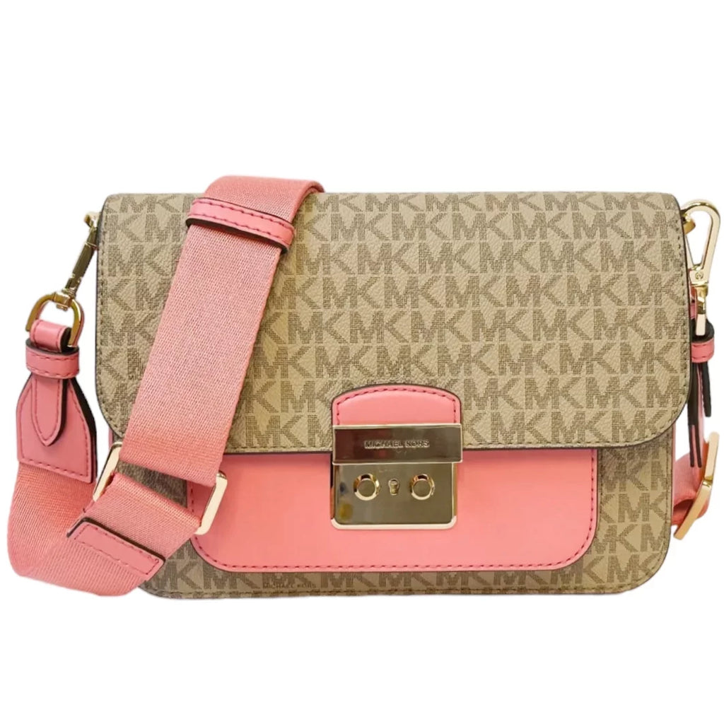 Medium PVC Leather Flap Crossbody Handbag F340
