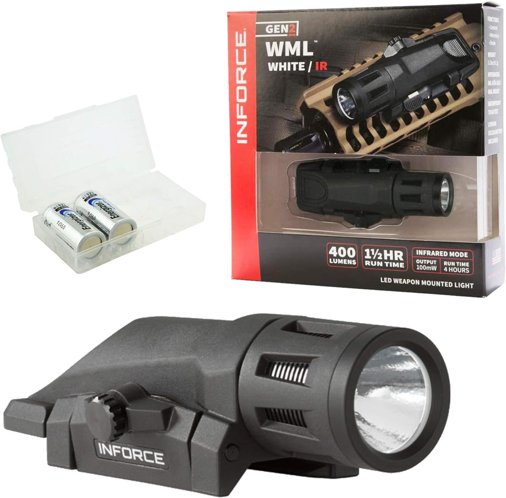 White/IR Tactical Light 400 Lumen LED with 2 CR123 Batteries S147620