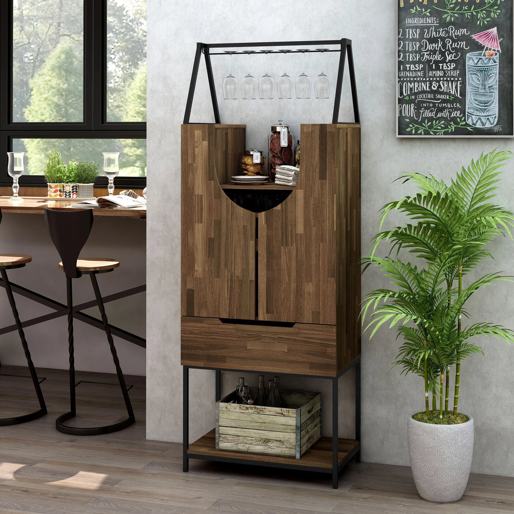 Contemporary Metal Wine Cabinet Y17543