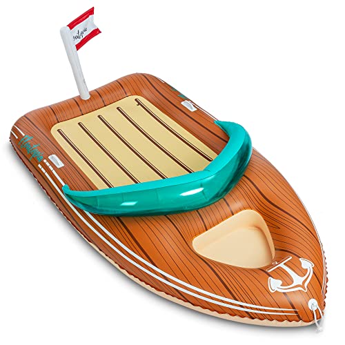 Inflatable Boat Pool Float with Cooler O82530