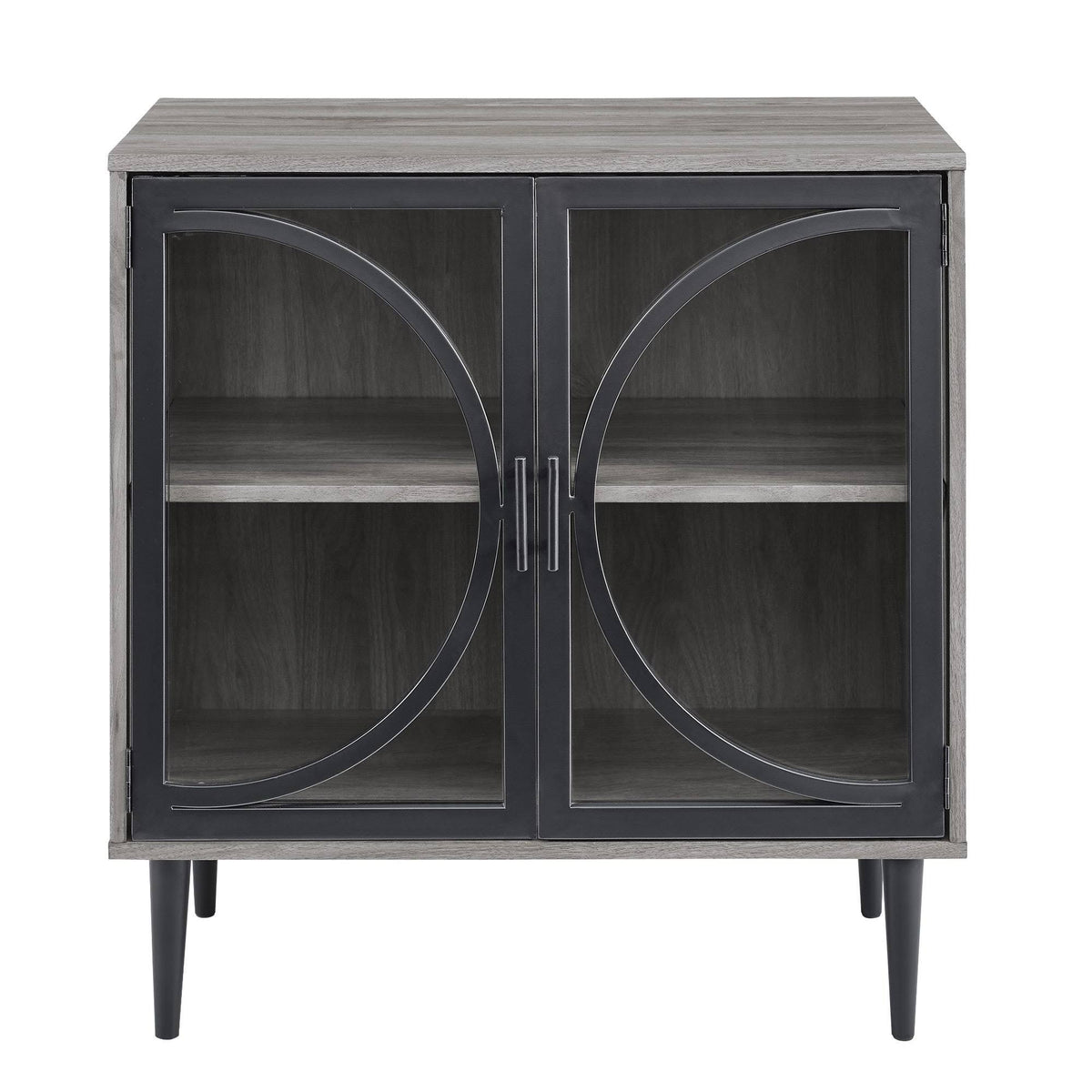 Metal and Glass Door Accent Console G35673