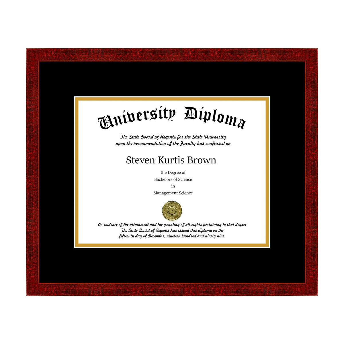 Single Diploma Frame with Double Matting G34585