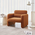 Cream Lambskin Sherpa Fabric Accent Chair Y550665