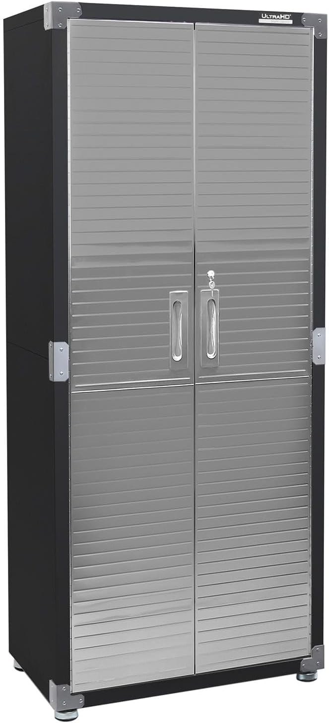 Solid Steel Lockable Metal Storage Cabinet with Adjustable Shelves, 30" W x 18" D x 72" H, Graphite R5837