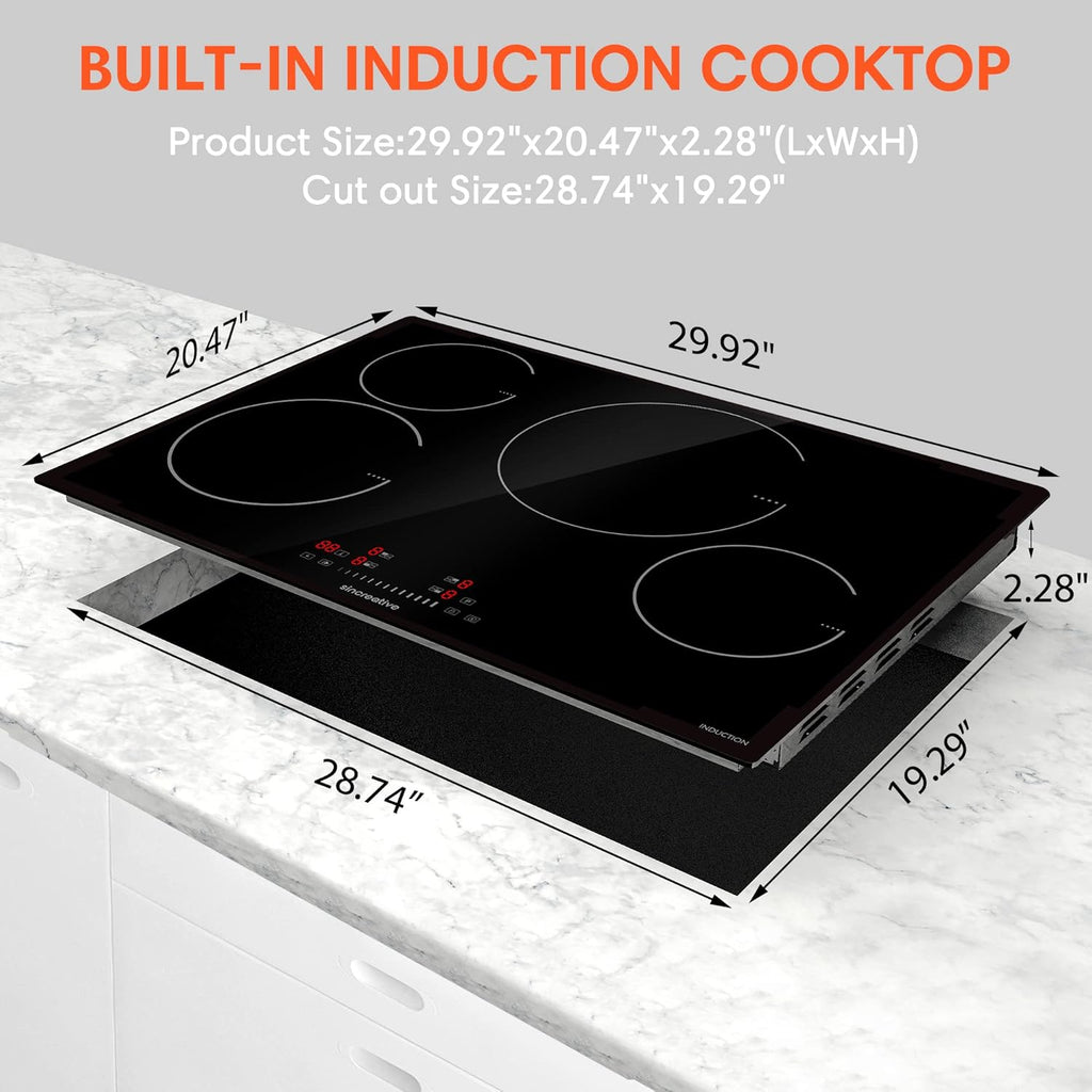 30 Inch 4 Burners Induction Cooktop with Timer N827