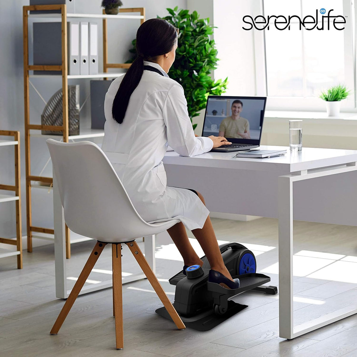 Compact Ergonomic Under Desk Elliptical Machine with 8 Resistance Level N43663