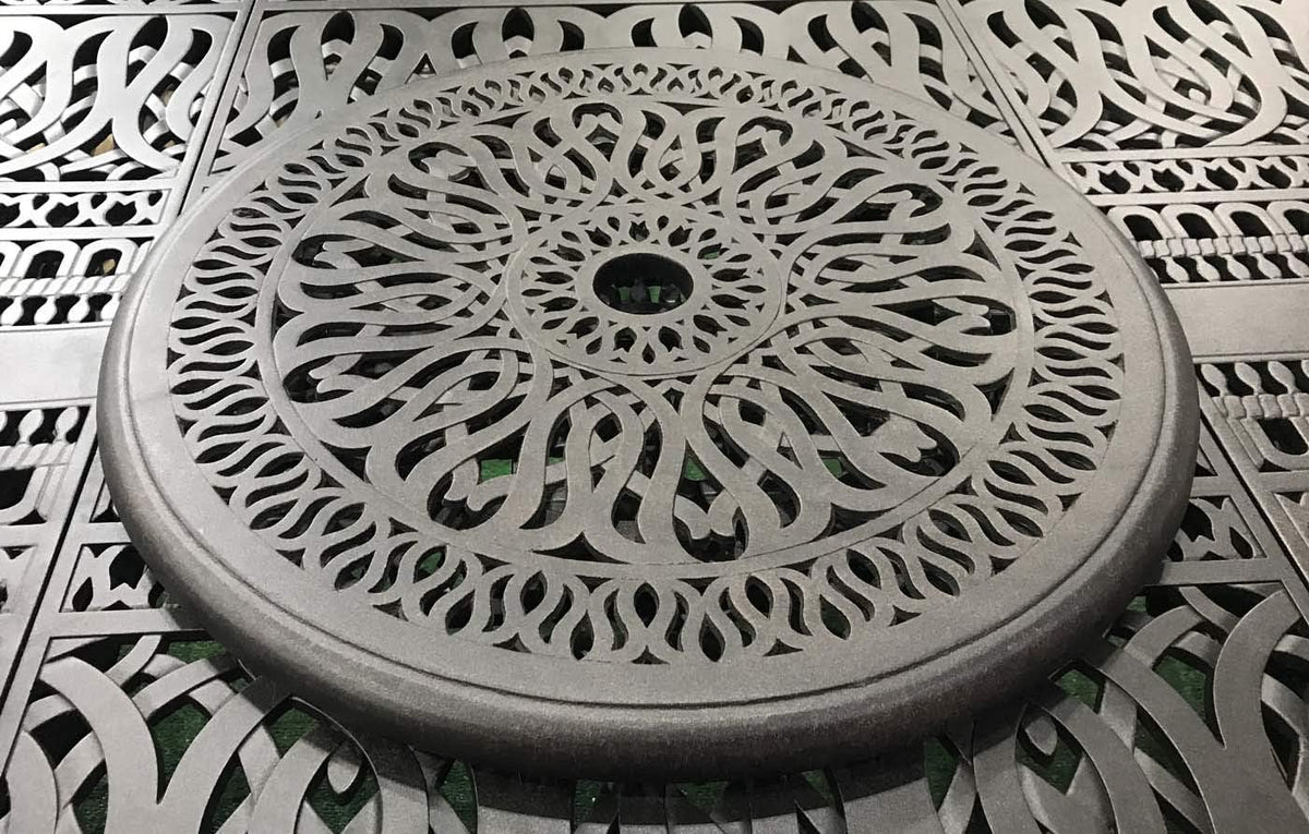 Bronze Cast Aluminum Lazy Susan Turntable Rotating Tray B3404