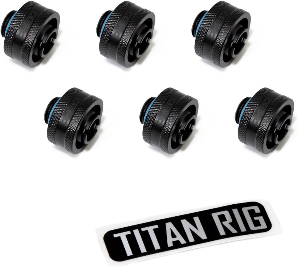 Matte Black Compression Fitting 6-Pack X364