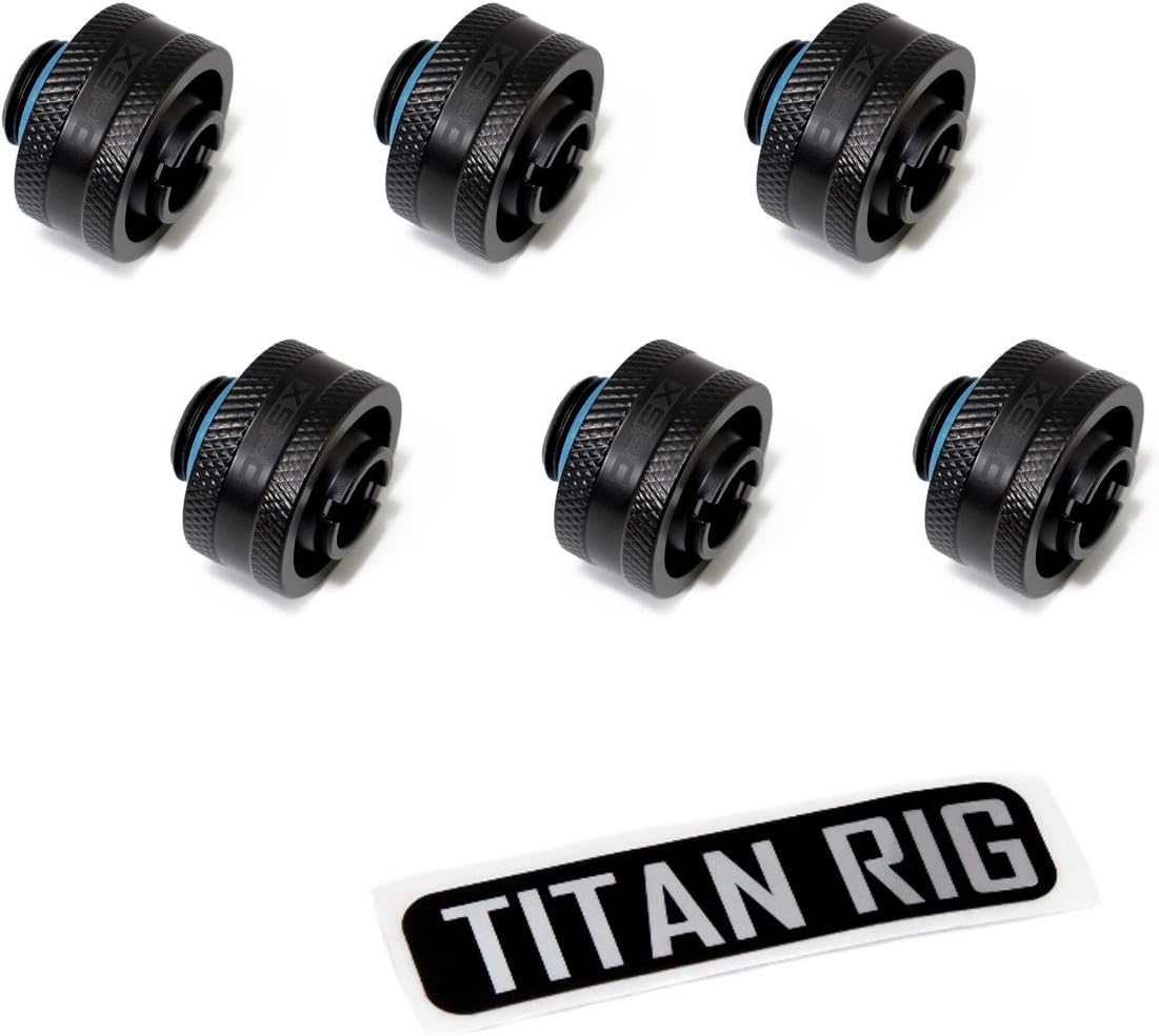 Matte Black Compression Fitting 6-Pack X364