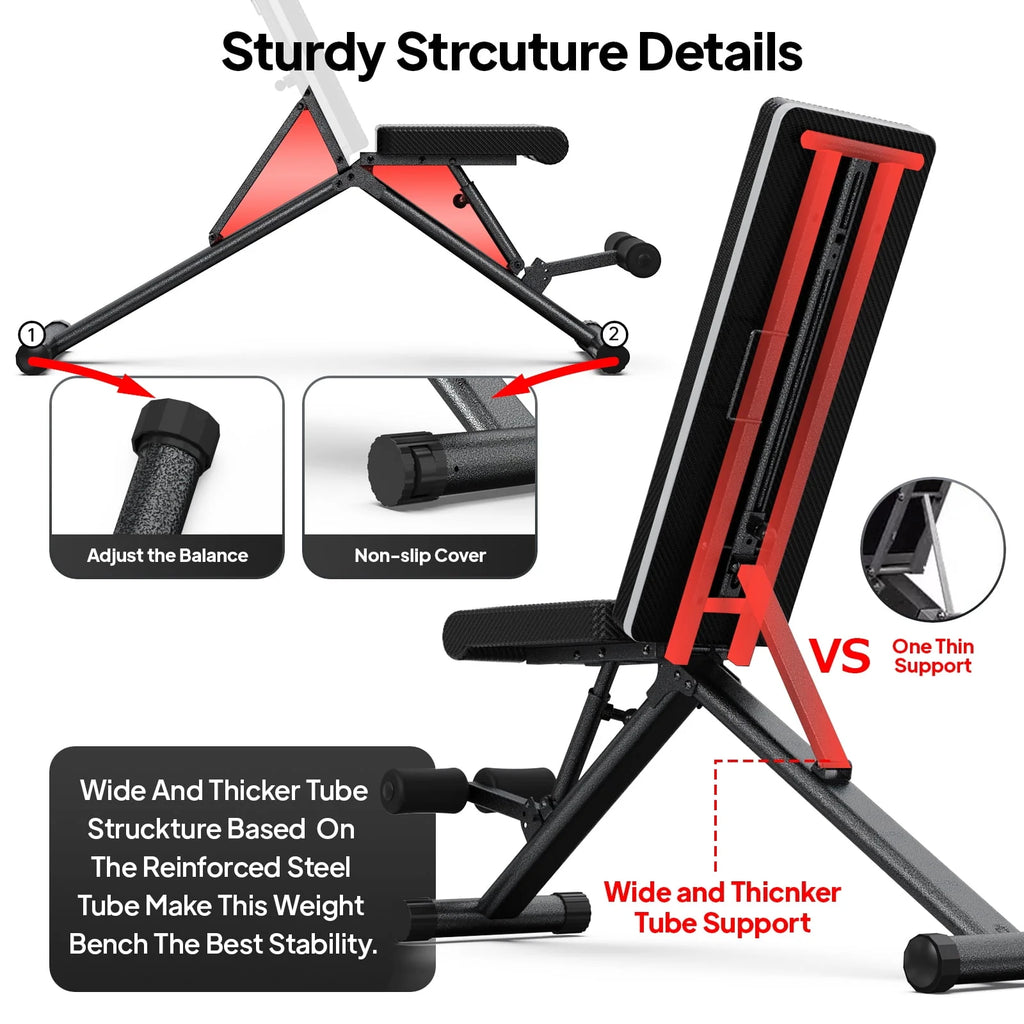 Foldable Adjustable Weight Bench D730