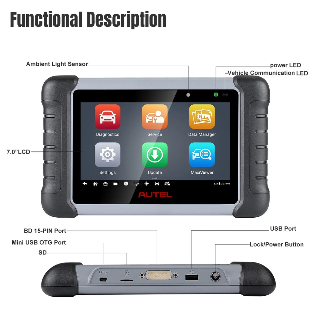 Autel MaxiCOM MK808Z Bi-Directional Full System Diagnostic Tablet U686737
