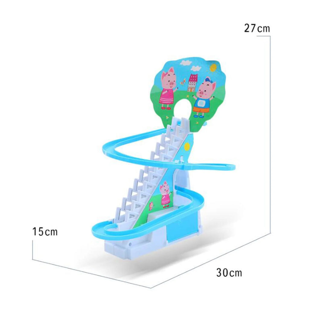 6 s Electric Climbing Stair Toy with LED Flashing Lights Children's Roller Coaster Toy Set U6411