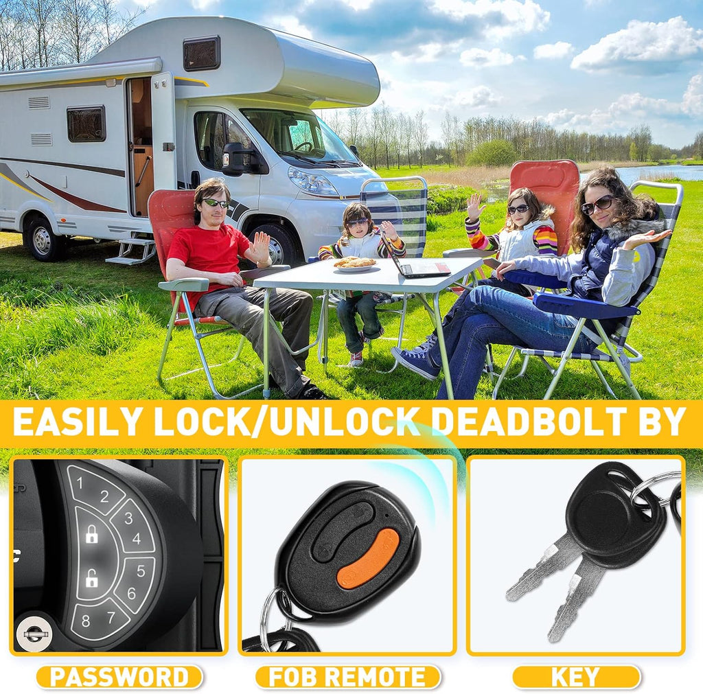 RV Keyless Entry Door Lock with Keypad and Deadbolt W785006