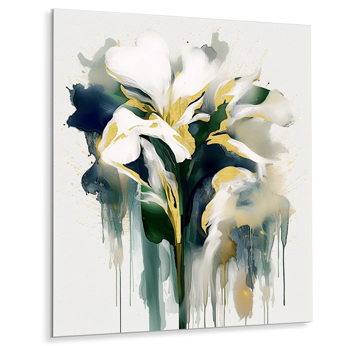 Green Floral Metal Art B22990