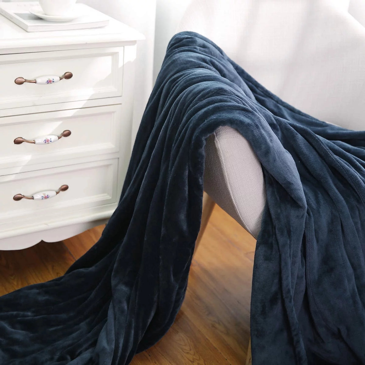 Electric Heated Blanket Twin Size Blue B4455