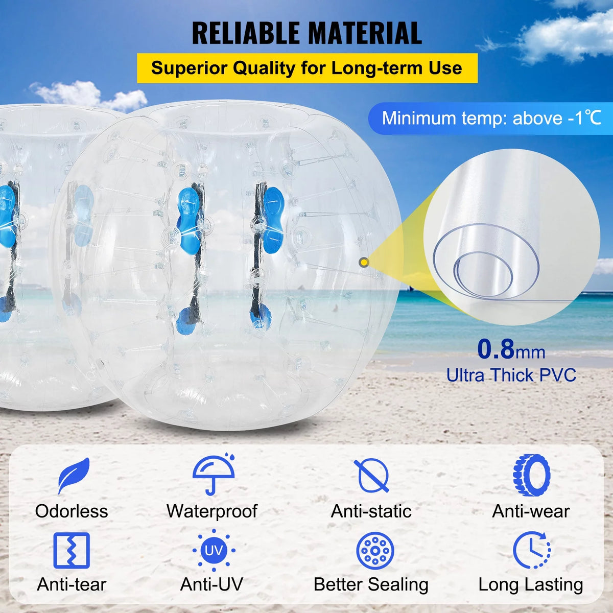 Inflatable Bumper Balls 2 PCS 4ft PVC Z35950