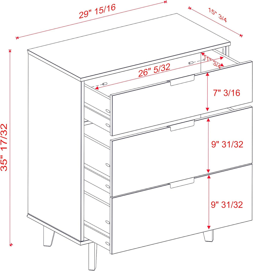 3 Drawer Wood Dresser Z641388