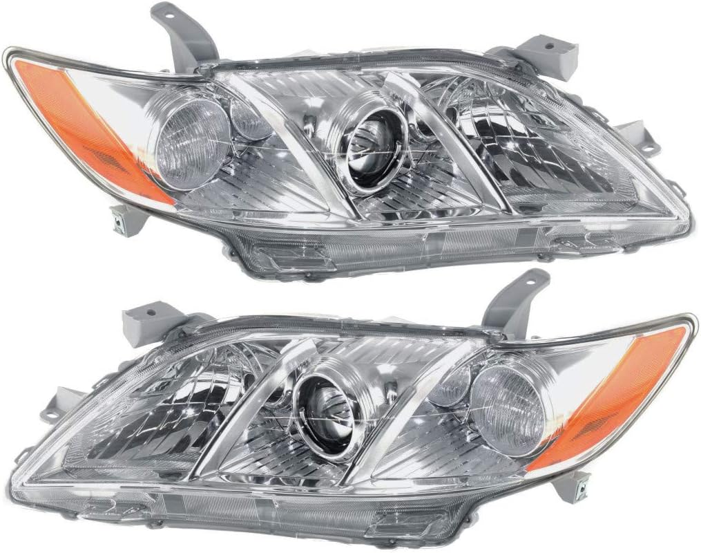 Toyota Camry Headlight 2007 2008 2009 Pair Driver and Passenger Side J593