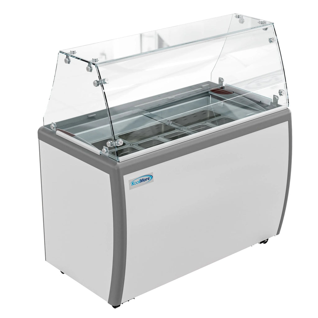 Gelato Dipping Cabinet Display Freezer with Sliding Glass Door and Sneeze Guard 13 cu. ft. C957649