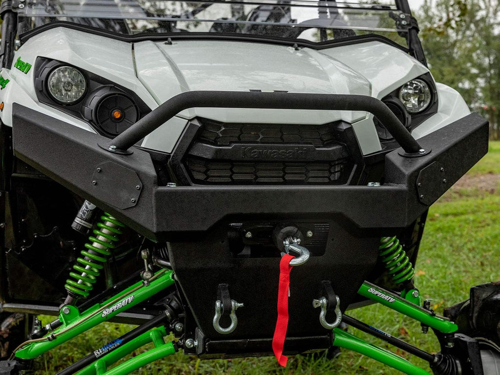 Wrinkle Black Steel Front Bumper with Tow Hooks N6609
