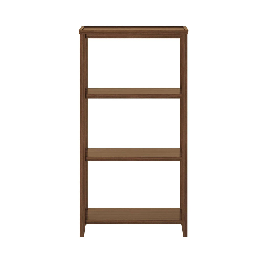 Walnut Brown Solid 3-Tier Tall Bookcase Z317