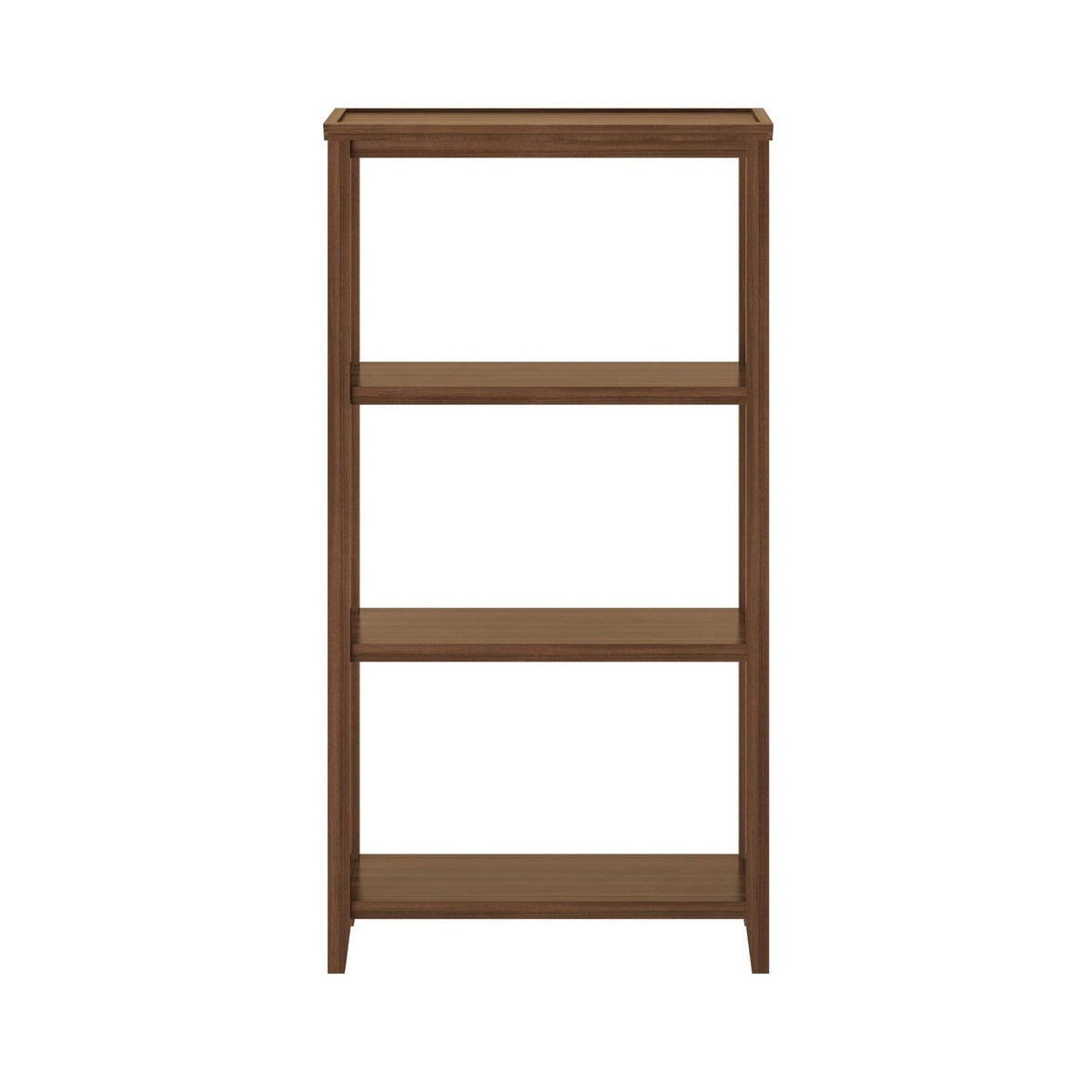 Walnut Brown Solid 3-Tier Tall Bookcase Z317