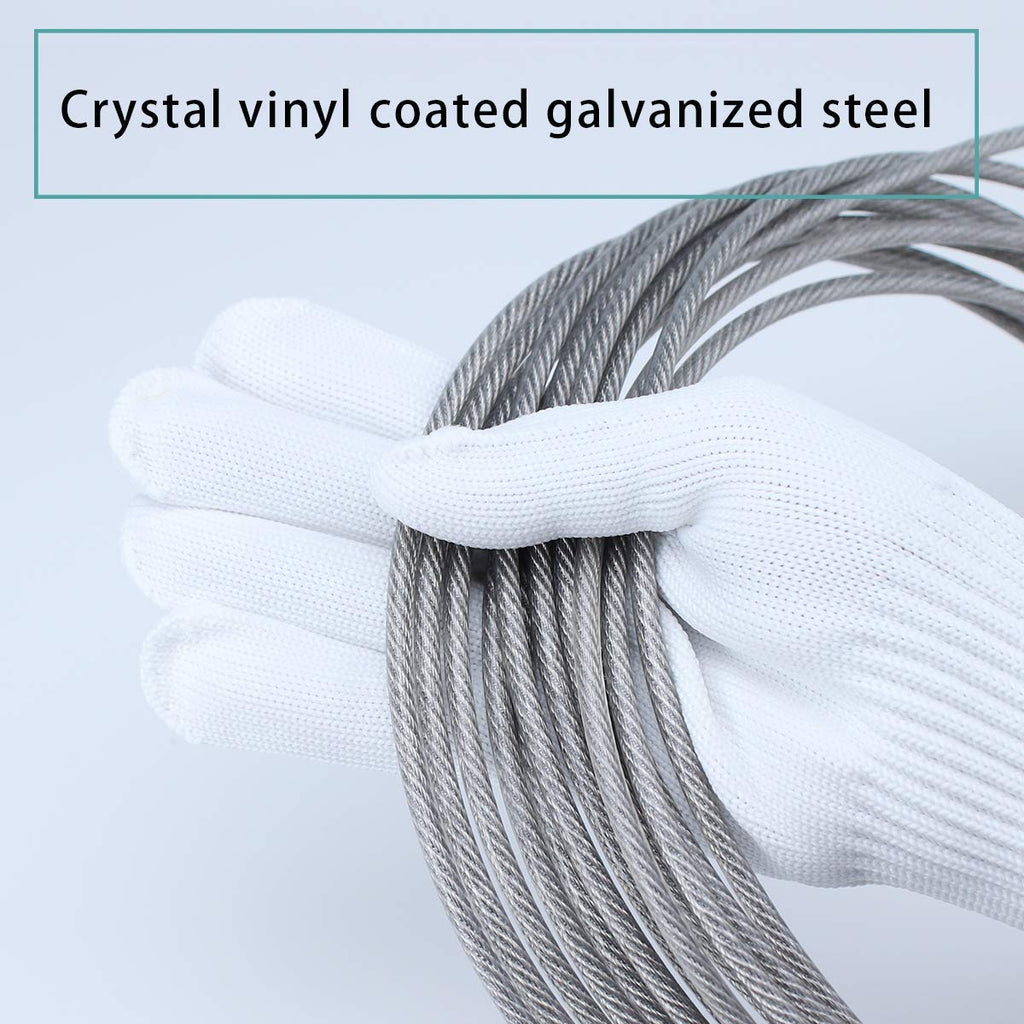 165ft Vinyl Coated Galvanized Steel Cable Rope 7x7 Strand O666305