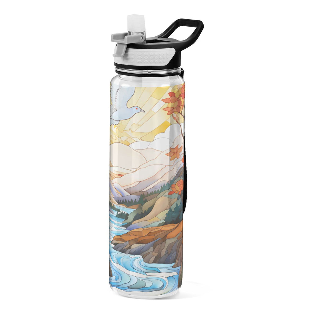 32oz Tritan Leakproof Clear Water Bottle with Straw A620