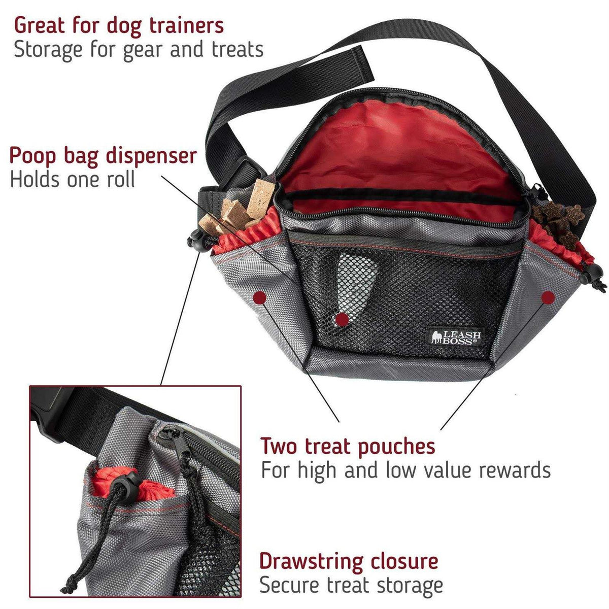 Dog Treat Training Pouch with Waste Bag Dispenser L775878