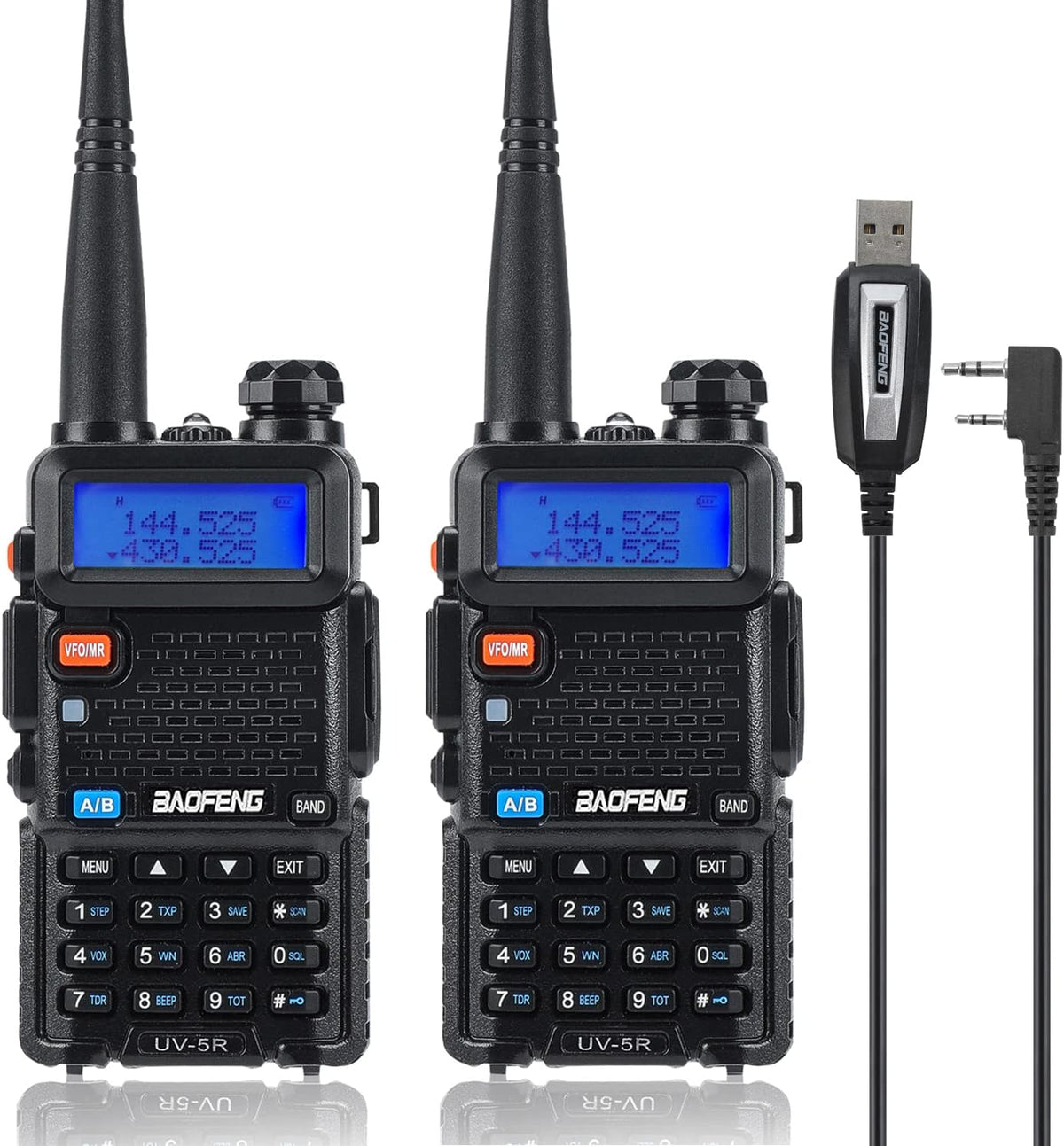 2 Pcs Dual Band Amateur Radio VHF/UHF Walkie Talkie N4849