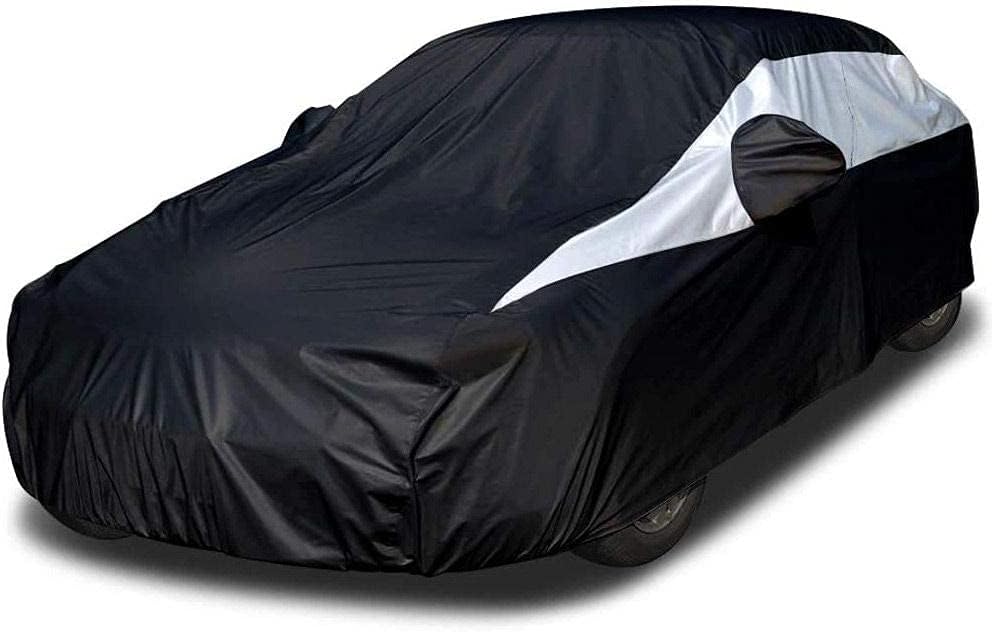 Jet Black Poly 210T Car Cover for Sedans J9415