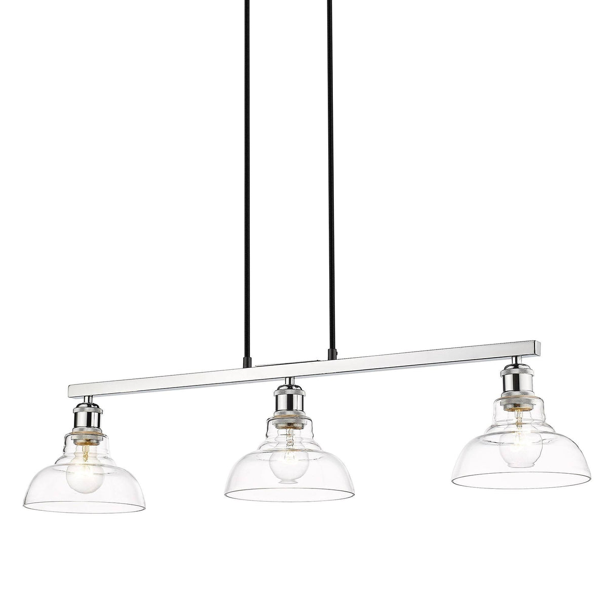 Matte Black 3 Light Semi-Flush Y9786