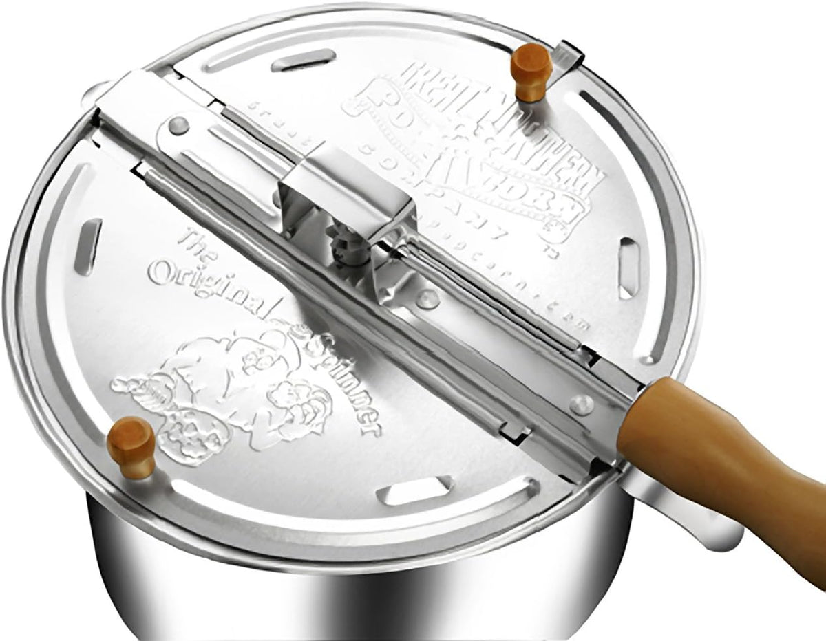 6-Quart Aluminum Popcorn Popper with Hand Crank P428
