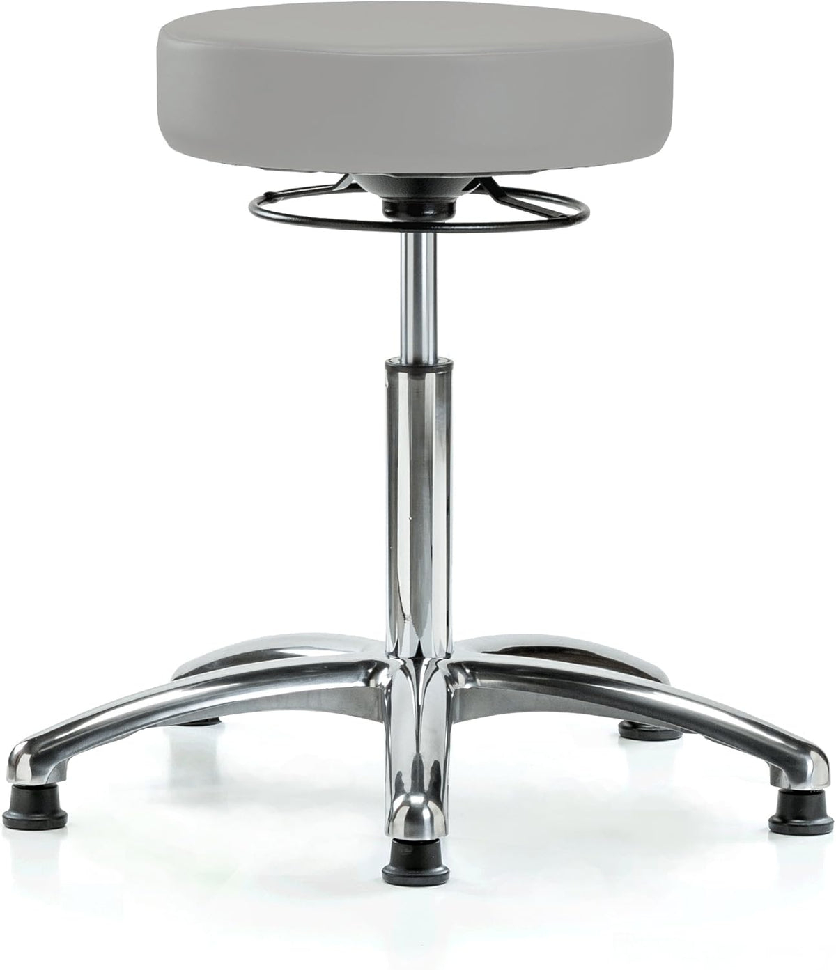 Chrome 360 Degree Adjustable Swivel Stool Imperial Blue Vinyl I38929