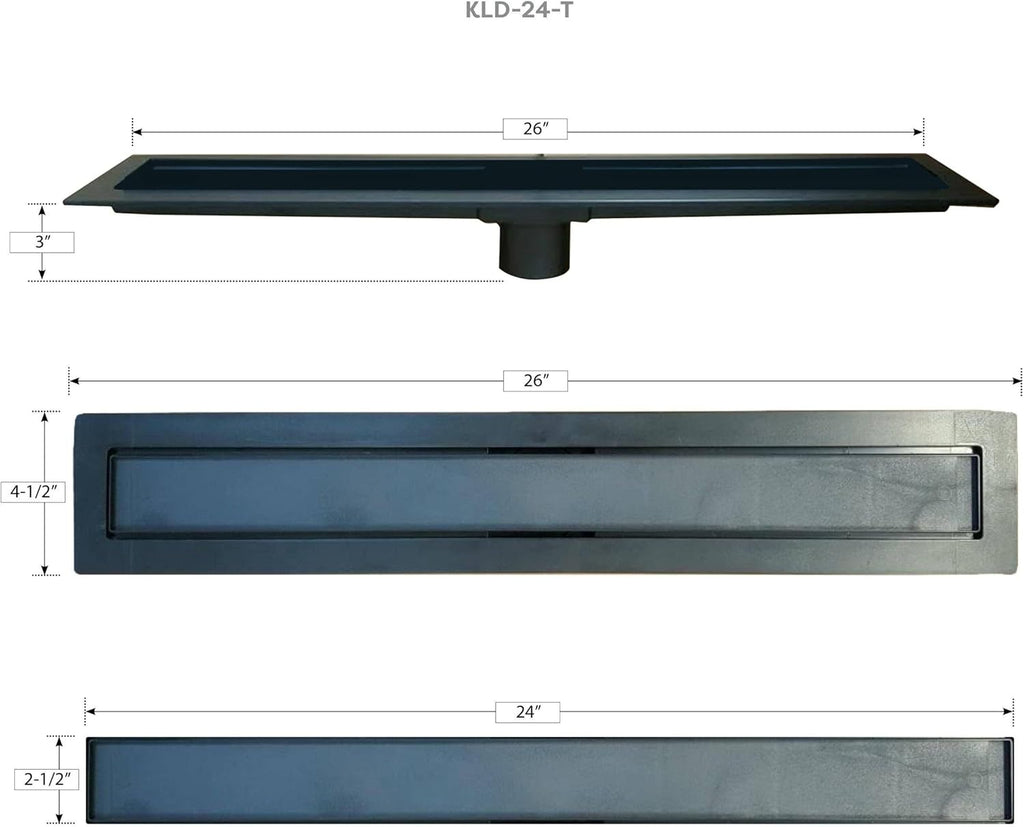 36” x 72” Linear Drain Shower Kit with ABS Drain Body S43397