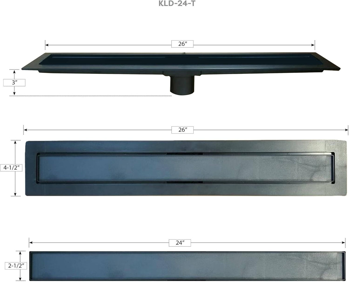 36” x 72” Linear Drain Shower Kit with ABS Drain Body S43397