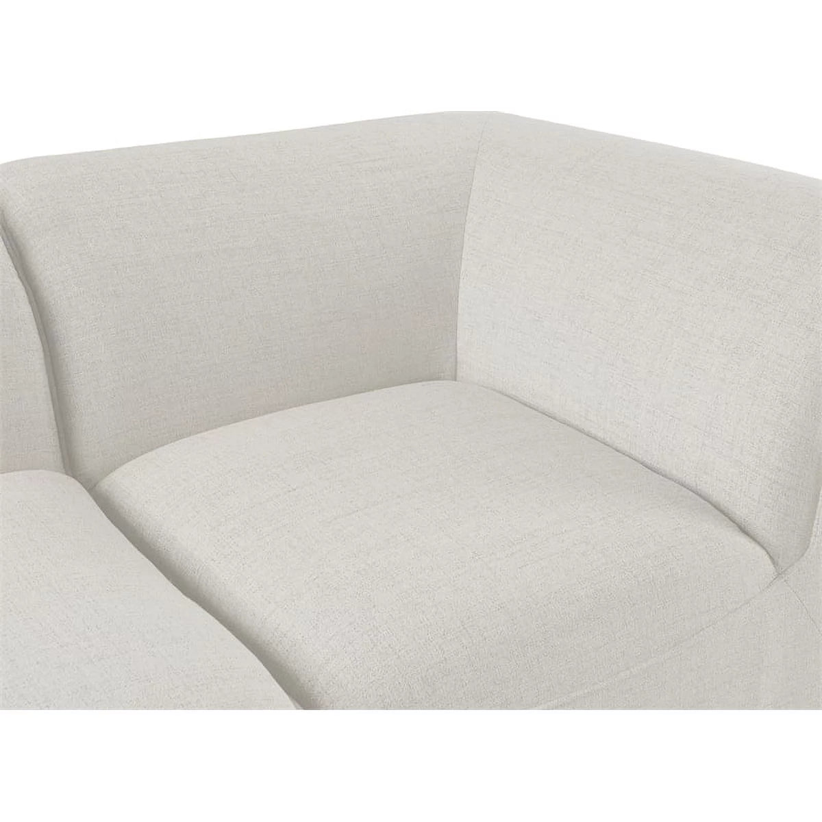 Cream Linen Textured Modular Sectional W72046
