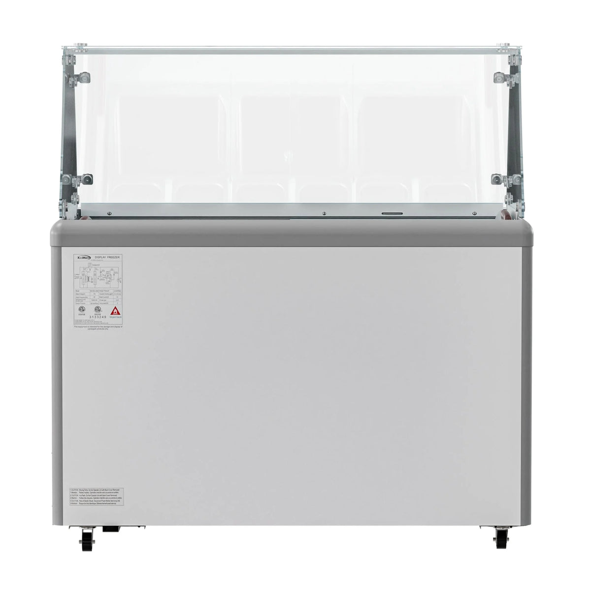 Gelato Dipping Cabinet Display Freezer with Sliding Glass Door and Sneeze Guard 13 cu. ft. C957649