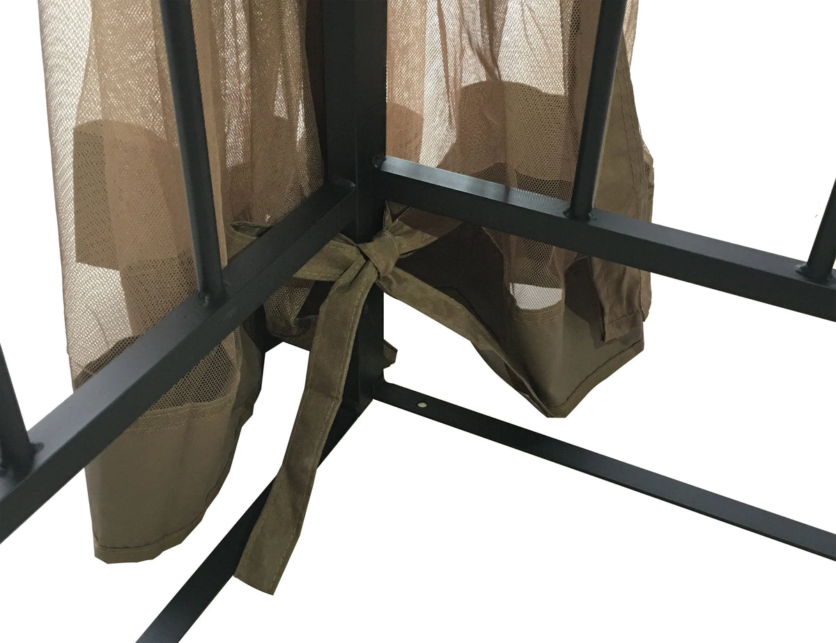 10' x 10' Gazebo with Mosquito Net and Corner Shelves U4555
