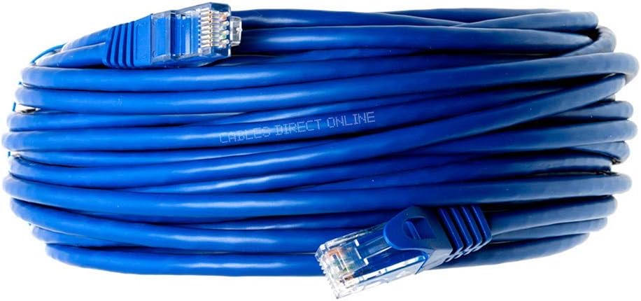 Snagless Cat5e Ethernet Patch Cable Blue 3 Feet Pack of 2 X98431
